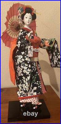 Vintage Japanese Oyama Ningyo Geisha Doll Traditional Silk Kimono 17 Folk Craft