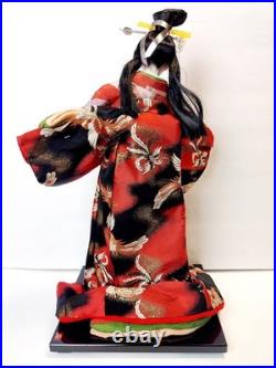 Vintage Japanese Oyama Ningyo Geisha Doll Traditional Silk Kimono 17 Folk Craft