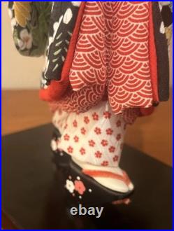 Vintage Japanese Oyama Ningyo Geisha Doll Traditional Silk Kimono 17 Folk Craft