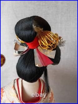 Vintage Japanese Oyama Ningyo Geisha Doll Traditional Silk Kimono 17 Folk Craft