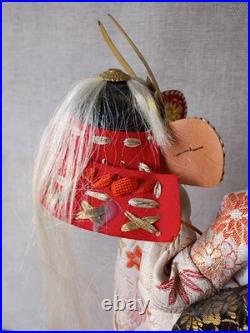 Vintage Japanese Oyama Ningyo Geisha Doll Traditional Silk Kimono 17 Folk Craft