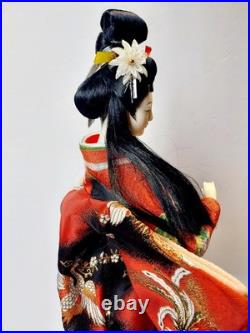 Vintage Japanese Oyama Ningyo Geisha Doll Traditional Silk Kimono 17 Folk Craft