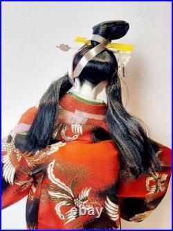 Vintage Japanese Oyama Ningyo Geisha Doll Traditional Silk Kimono 17 Folk Craft