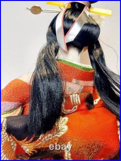 Vintage Japanese Oyama Ningyo Geisha Doll Traditional Silk Kimono 17 Folk Craft