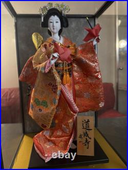 Vintage Japanese Oyama Percussion 15 T Geisha Doll In 17 T Enclosed Glass Case