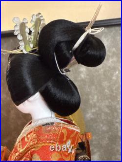 Vintage Japanese Oyama Percussion 15 T Geisha Doll In 17 T Enclosed Glass Case