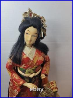 Vintage Japanese Princess Yaegaki Doll Kimono Geisha Height 18in