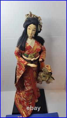Vintage Japanese Princess Yaegaki Doll Kimono Geisha Height 18in