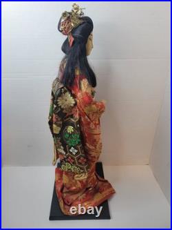 Vintage Japanese Princess Yaegaki Doll Kimono Geisha Height 18in