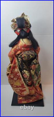Vintage Japanese Princess Yaegaki Doll Kimono Geisha Height 18in