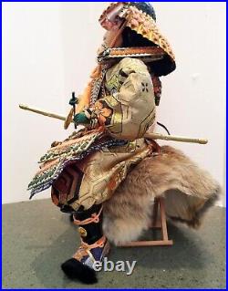 Vintage Japanese Samurai Doll/ Gogatsu Ningyo Kobuto, Boys Day/Complete/14.5 hi
