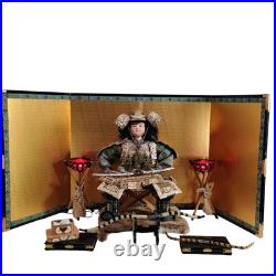 Vintage Japanese Samurai Warrior Doll In Handmade Armor & Accessories Japan