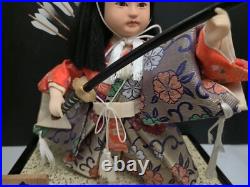 Vintage Japanese Samurai Warrior Doll on Stand with Sword Katana Arrows Kimono 11 Vintage Japanese Samurai Warrior Doll on Stand with Sword Katana Arrows Kimono 11
