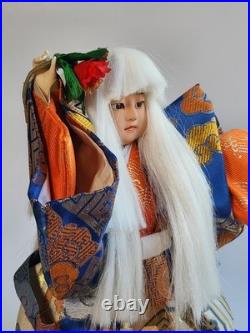 Vintage Japanese Silk Kabuki Doll Renjishi / Kagami Jishi Lion Dance Performer