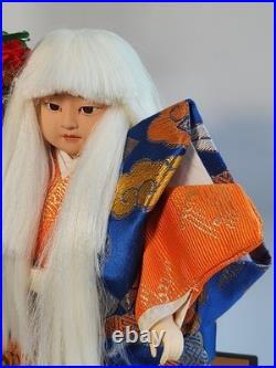 Vintage Japanese Silk Kabuki Doll Renjishi / Kagami Jishi Lion Dance Performer