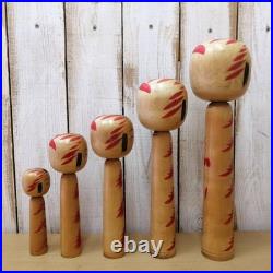 Vintage Japanese Togatta Kokeshi Dolls Set of 5 Sato Teruo 15-36cm