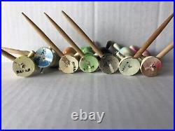 Vintage Japanese Wooden Hand Puppets Rabbits Multiple Color Japan