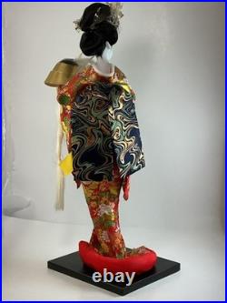 Vintage Japanese Yaegaki Doll Kimono Geisha Maiko Kabuto H17.7- 1980s