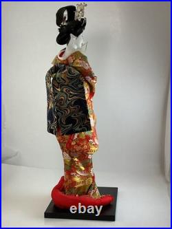 Vintage Japanese Yaegaki Doll Kimono Geisha Maiko Kabuto H17.7- 1980s