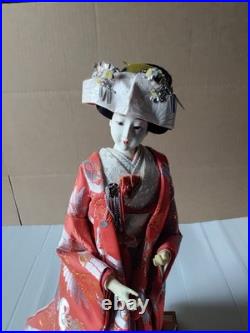 Vintage Japanese Yaegaki Doll Kimono Geisha Maiko Kabuto H22in