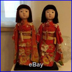 Vintage Japanese ichimatsu doll 16 inches Twins and sisters Rare from japan m