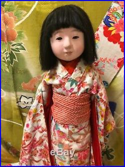 Vintage Japanese ichimatsu doll 24 inches kimono free shipping from japan