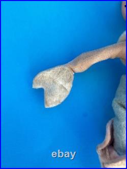 Vintage Jump Jump Elf Doll Holiday House Blue Pink Felt 5.5 Beatrice Mattel