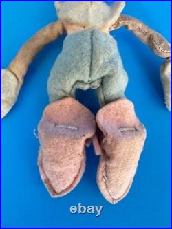 Vintage Jump Jump Elf Doll Holiday House Blue Pink Felt 5.5 Beatrice Mattel