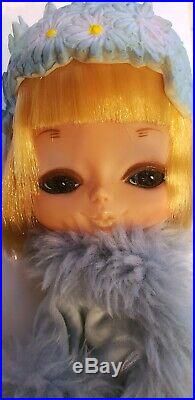 Vintage KAMAR Japan Big Eye RARE Blonde Hair Mona Doll