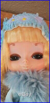 Vintage KAMAR Japan Big Eye RARE Blonde Hair Mona Doll