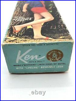 Vintage KEN Barbie's Boyfriend Doll Brunette Original Box Lifelike Bendable Legs