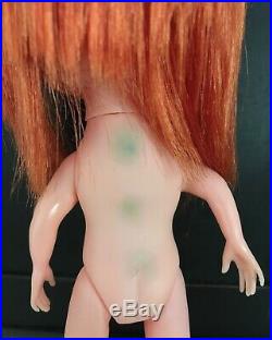 Vintage Kamar 1968 Doll 7 Redhead Gigi -Big Eyes- Pre-Blythe Japan withDress