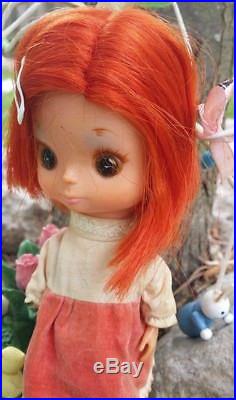 Vintage Kamar BIG EYES jones doll redhead gigi 1968 Japan