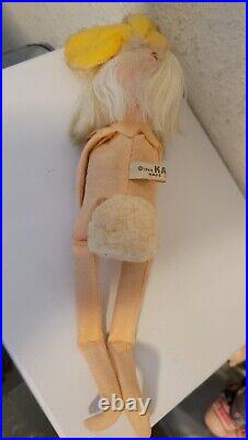 Vintage Kamar Knee Hugger 1966 Japan 13 Bunny Pixie Doll with Blonde Hair