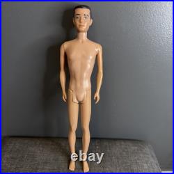 Vintage Ken Doll, Brunette, Straight Leg, Pat. Pend 1961 MCMLX Japan On Foot