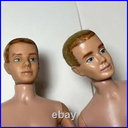 Vintage Ken Doll Flocked Hair Made In Japan Two Dolls 1960s