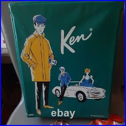 Vintage Ken Doll + green KEN DOLL Case +Stand + Clothes+ Shoes+HATS + Booklet
