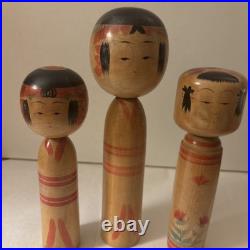 Vintage Kokeshi Doll Lot. 12 Old Pieces Traditional Japanese Art Collectibles