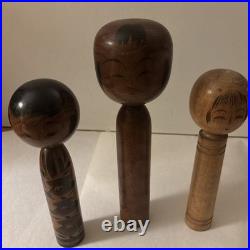 Vintage Kokeshi Doll Lot. 12 Old Pieces Traditional Japanese Art Collectibles