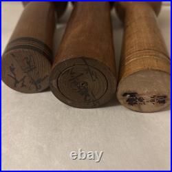 Vintage Kokeshi Doll Lot. 12 Old Pieces Traditional Japanese Art Collectibles