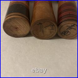 Vintage Kokeshi Doll Lot. 12 Old Pieces Traditional Japanese Art Collectibles