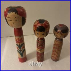 Vintage Kokeshi Doll Lot. 12 Old Pieces Traditional Japanese Art Collectibles