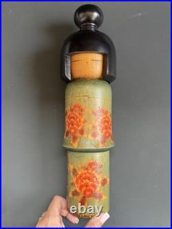 Vintage Kokeshi Wooden Doll Signed By Japanese Artist