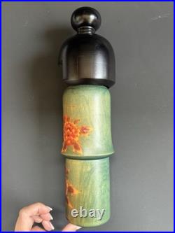 Vintage Kokeshi Wooden Doll Signed By Japanese Artist Vintage Kokeshi Wooden Doll Signed By Japanese Artist