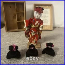 Vintage Kyugetsu Co. (Tokyo) Geisha Doll with Wigs & Original Box