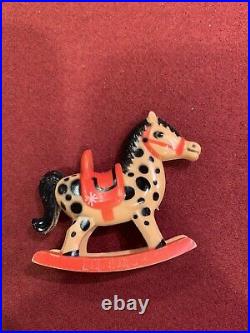 Vintage Liddle Kiddles Calamity Jiddle Doll withRare Hat & Boots Rocking Horse