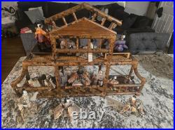 Vintage Lot 14 Japanese Hina Dolls & stand
