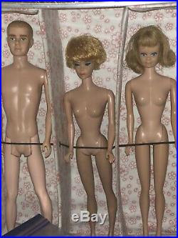 Vintage Lot 1960s Barbie /Ken /Midge Dolls Case Clothes Fashion Booklets Japan
