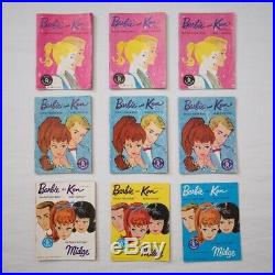 Vintage Lot 1960s Barbie Ken Midge Dolls Cases Clothes Fashion Booklets Japan