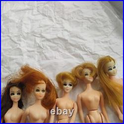 Vintage Lot Of Barbies And Other Dolls MARLO For Parts As Is